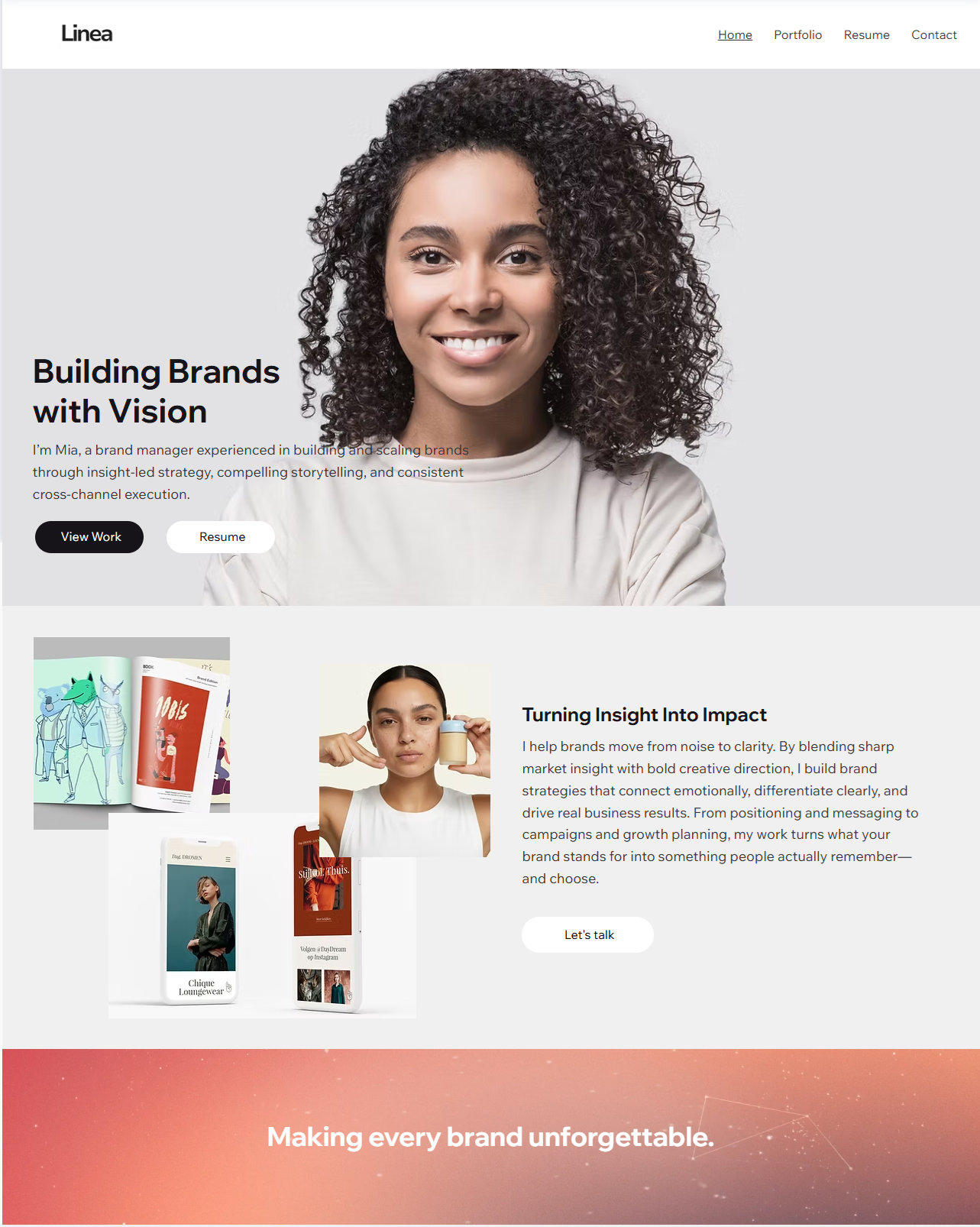 Linea wix studio template